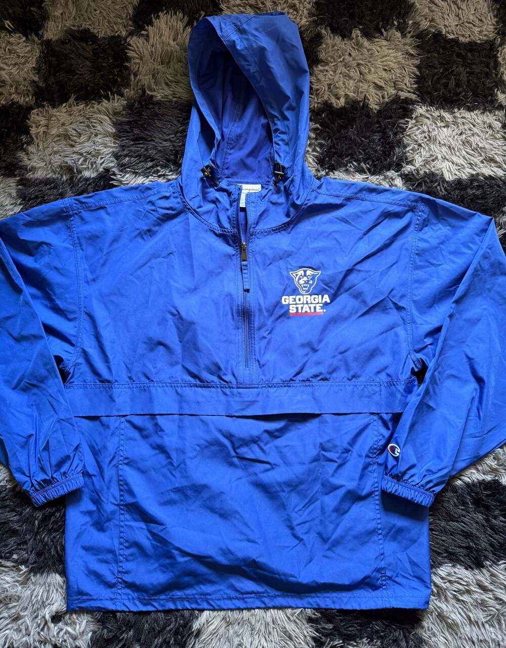 Champion Georgia State University Panthers Half-Zip Packable Anorak Windbreaker